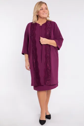 Violetinis komplektas su nėriniais