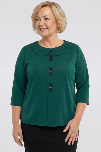 Žalia palaidinė su apykakle