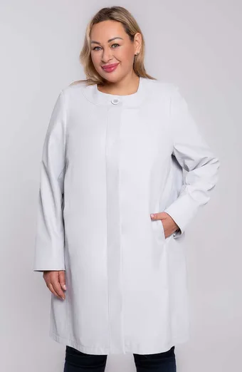 Elegantiškas šviesiai pilkas paltas