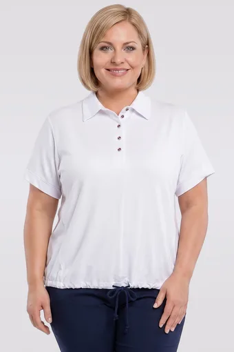 Balta palaidinė su juostele