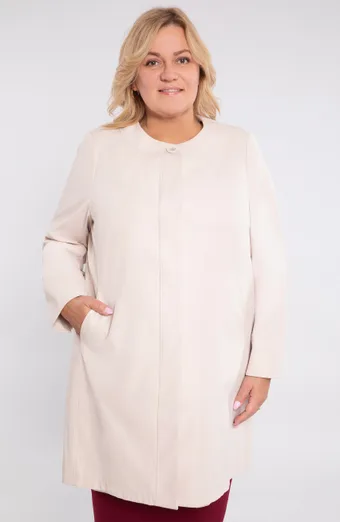 Elegantiškas kreminis paltas