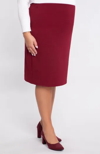 Klasikinis bordo spalvos sijonas