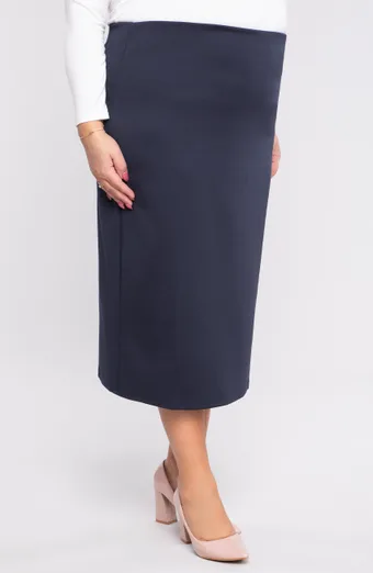 Elegantiškas tamsiai mėlynas sijonas