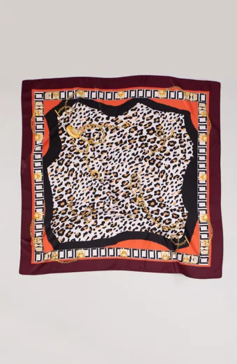 Raudonas ir bordo spalvos leopardo Skarelė