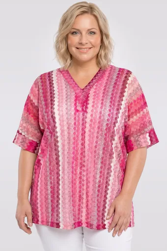 Rožinė ažūrinė tunika