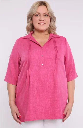 Rožinė palaidinė su sagomis