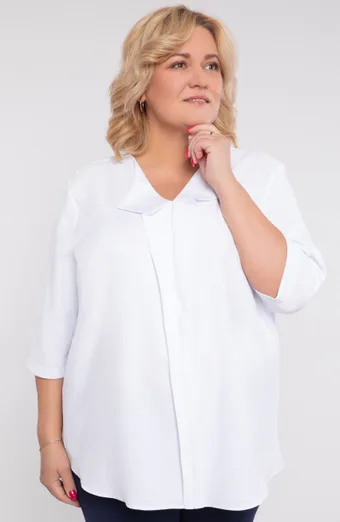 Lininė laisva balta palaidinė
