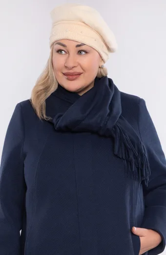 Kreminė angoros mišinio skrybėlė