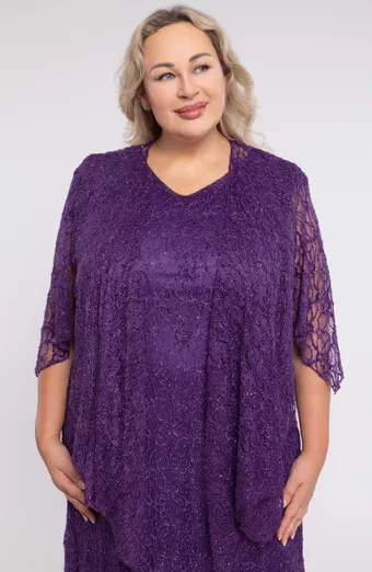 Violetinis blizgantis bolero