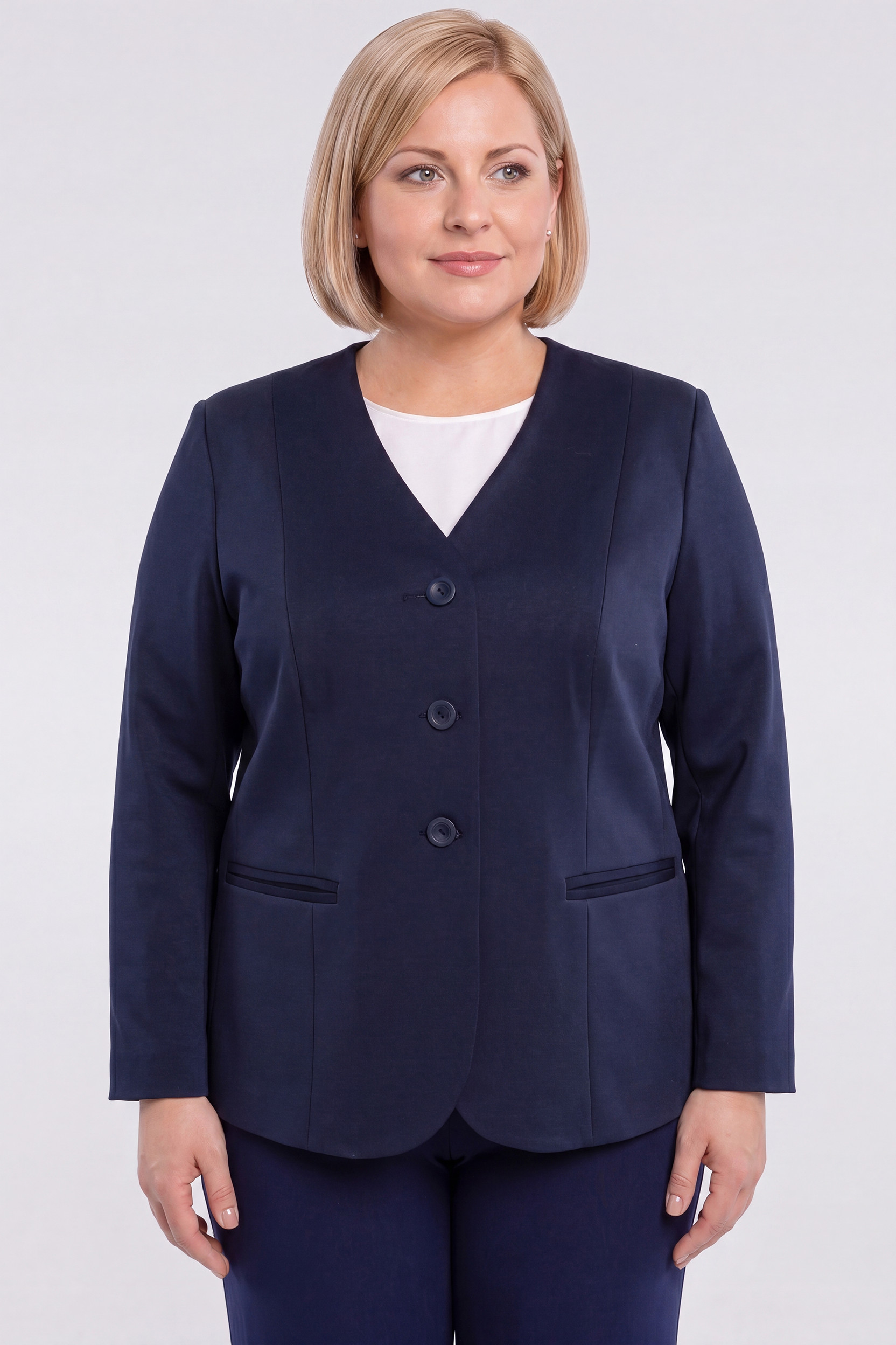 Klasikinė tamsiai mėlyna švarkas