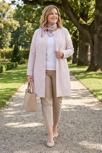 Elegantiškas kreminis paltas
