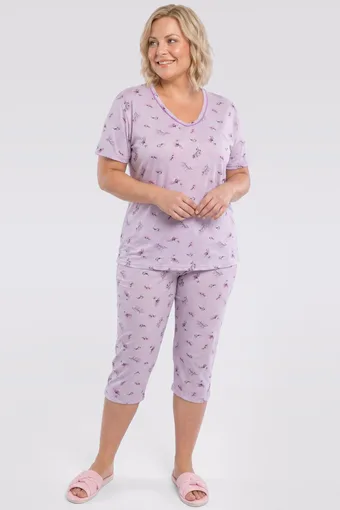 Šviesiai violetinė gėlėta pižama