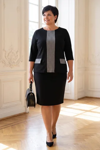 Juoda palaidinė su įdėklais